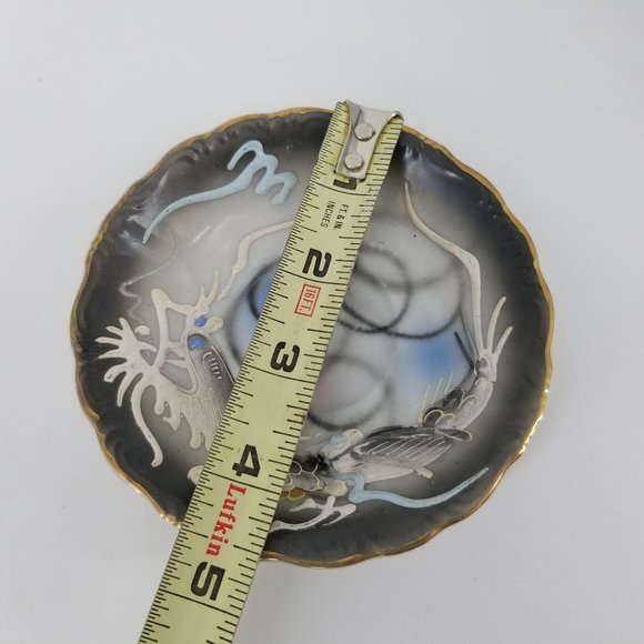 Dragon Ware Japanese Moriage Tutani Set 6 Demitasse Coffee Cup Saucer - Picture 13 of 14